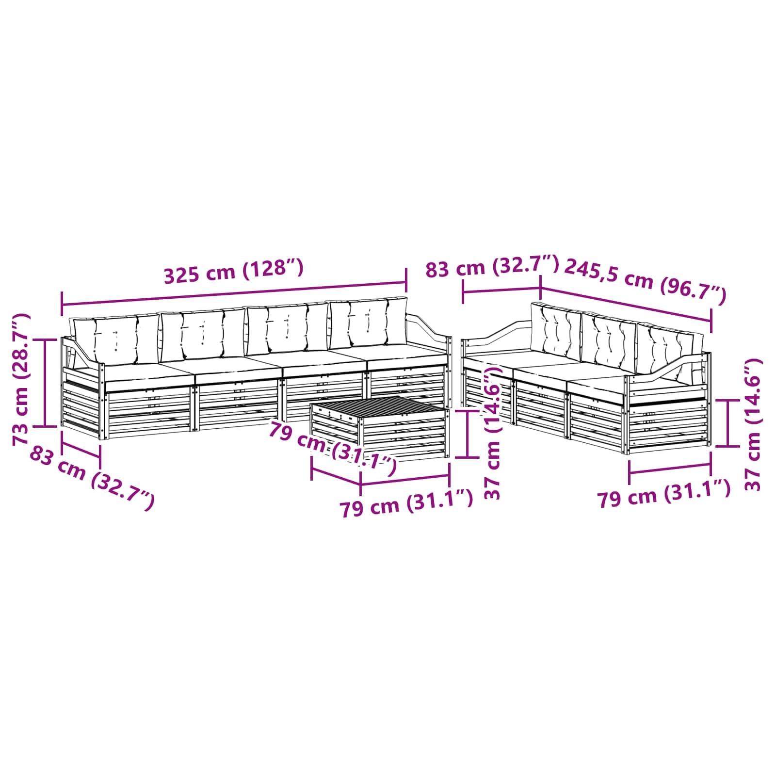 Zestaw mebli ogrodowych z poduszkami, 8 szt., modułowa sofa ogrodowa, beżowa, z drewna akacjowego, odporna na warunki atmosferyczne