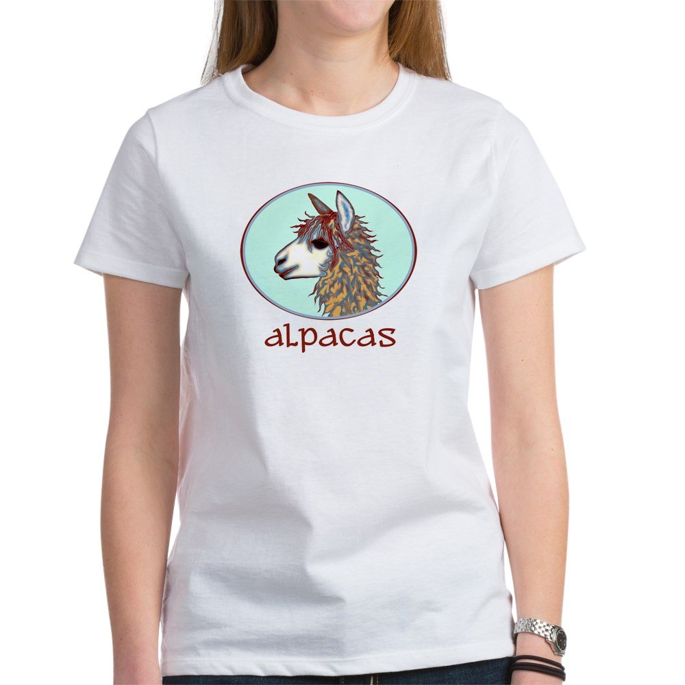 CafePress Alpaca Annie's Women's T Shirt Womens Crew Neck Cotton T-Shirt, Comfortable, Soft Classic Tee