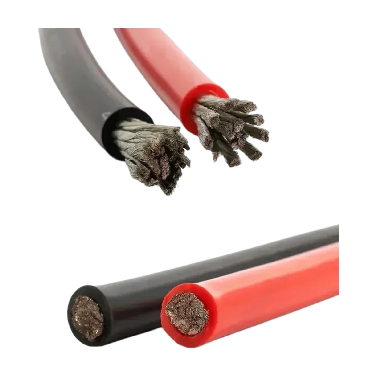 Board-Kabel, Rot, Schwarz, 24 22 20 18 16 14 12 10 8 6 4 AWG (Schwarz; 6 AWG-16 mm²; 1 m-3,28 ft)