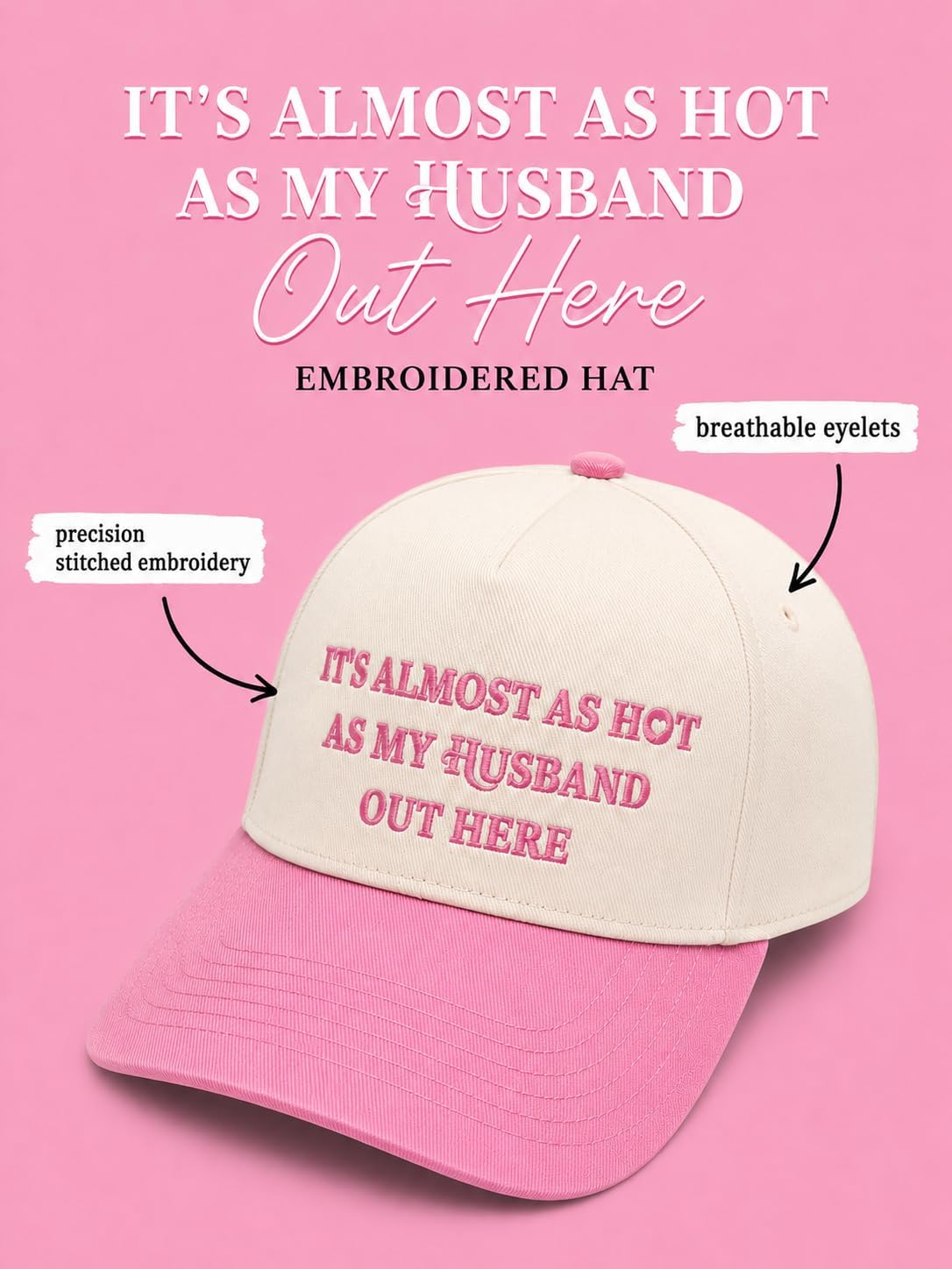 Put It On My Husbands Tab Hat, Funny Womens Trucker Hat - Gifts for Wife from Husband, Valentine's Day Gifts for Wife
