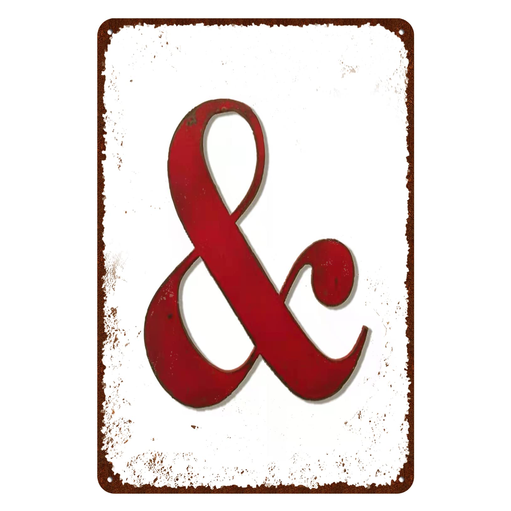 Photo 1 of 2 CLYSLA Letters A-Z Vintage Tin Signs - Symbol & Metel Decorative Signs Retro Wall Decor Home Wall Signs & 30*20CM