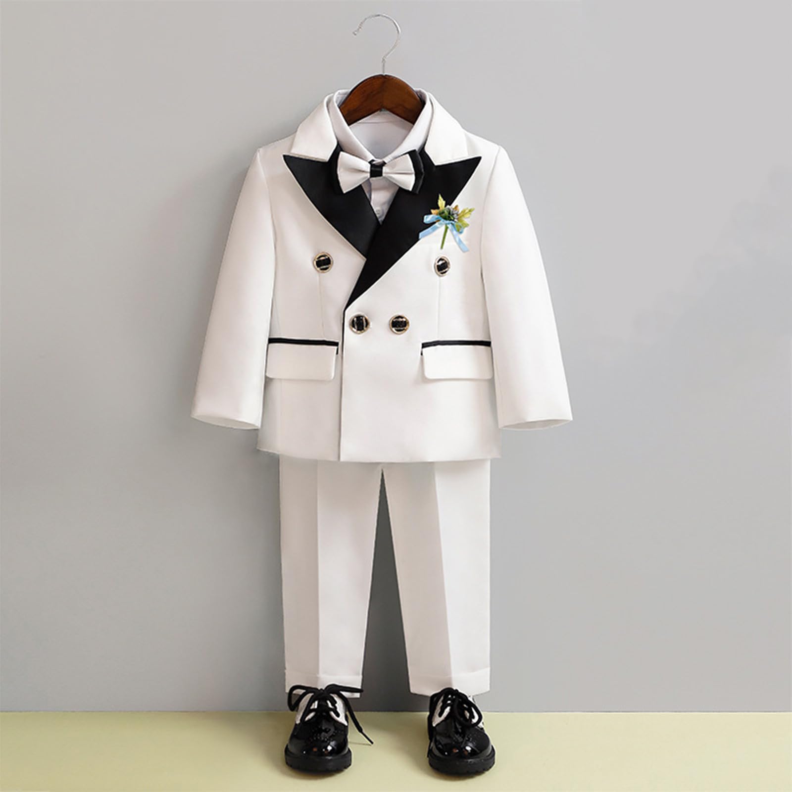 Vestiti da ragazzo in due pezzi per la scuola di tutti i giorni – Confortevole e morbido abbigliamento casual con vestibilità casual per ragazzi dai 3 ai 10 anni, combinabile in modo versatile, ideale