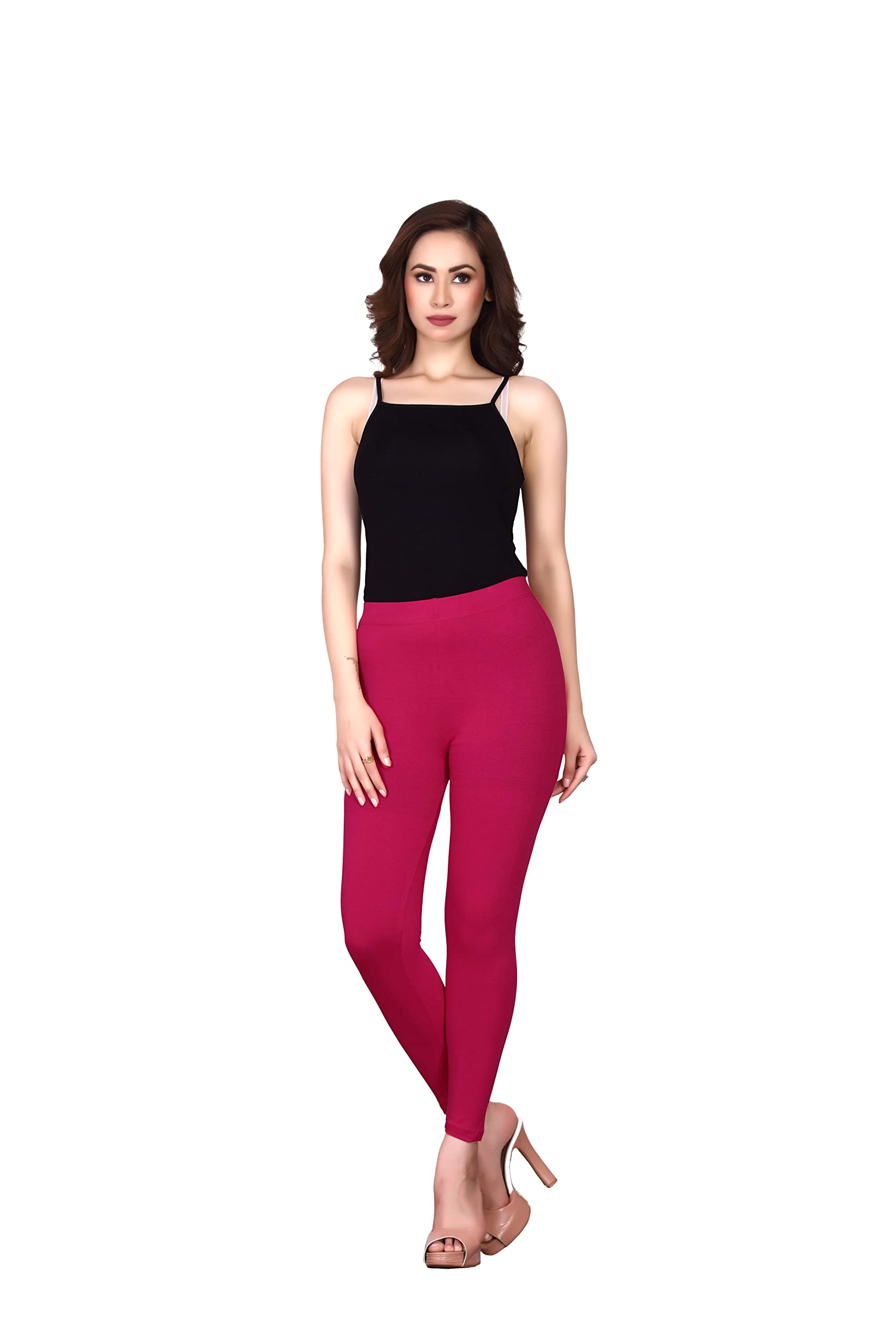 cadila Women's 4-Way Stretchable Cotton Lycra Ankle Length Leggings-picture-13