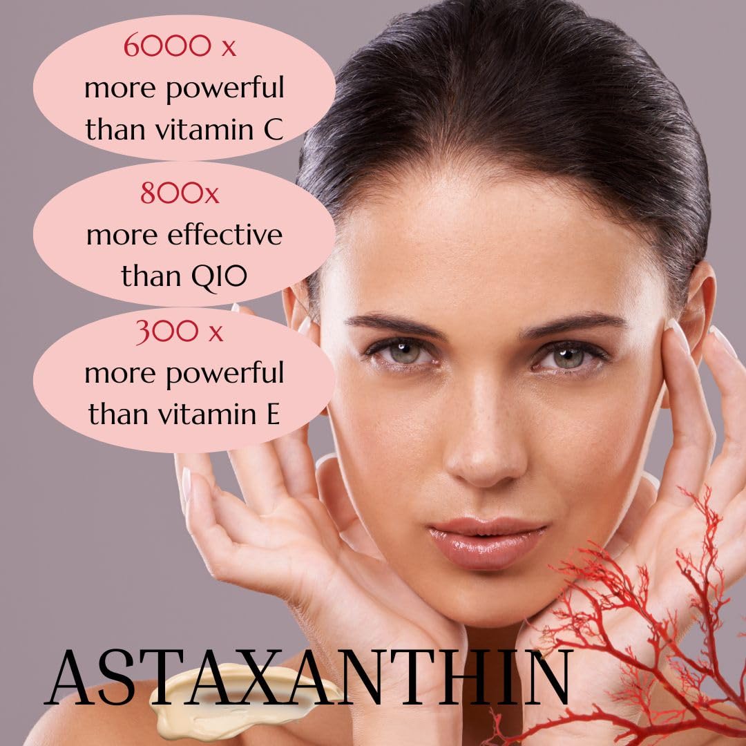 Green idea - Astaxantina Crema Viso 50 ML - Crema anti-invecchiamento - Crema antiossidante - combatte i radicali liberi - con olio di rosa canina, burro di karitè, pantenolo, olio d'oliva