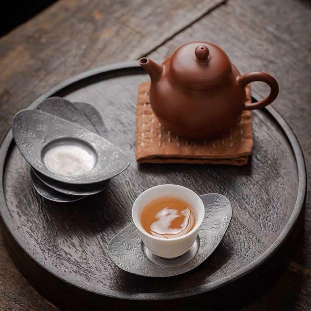 中国美術 龍吐珠紋樣 漆器 木製 漆塗り お盆 角盆 茶托盤セット