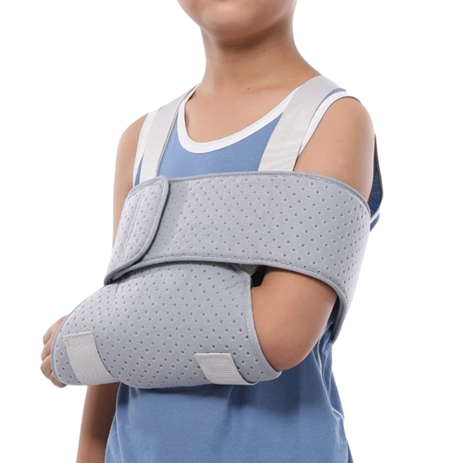 Cabestrillo para Niños - Manguito Rotador Ajustable - Soporte De Codo para Estabilizar La Recuperación De Lesiones En El Brazo,S