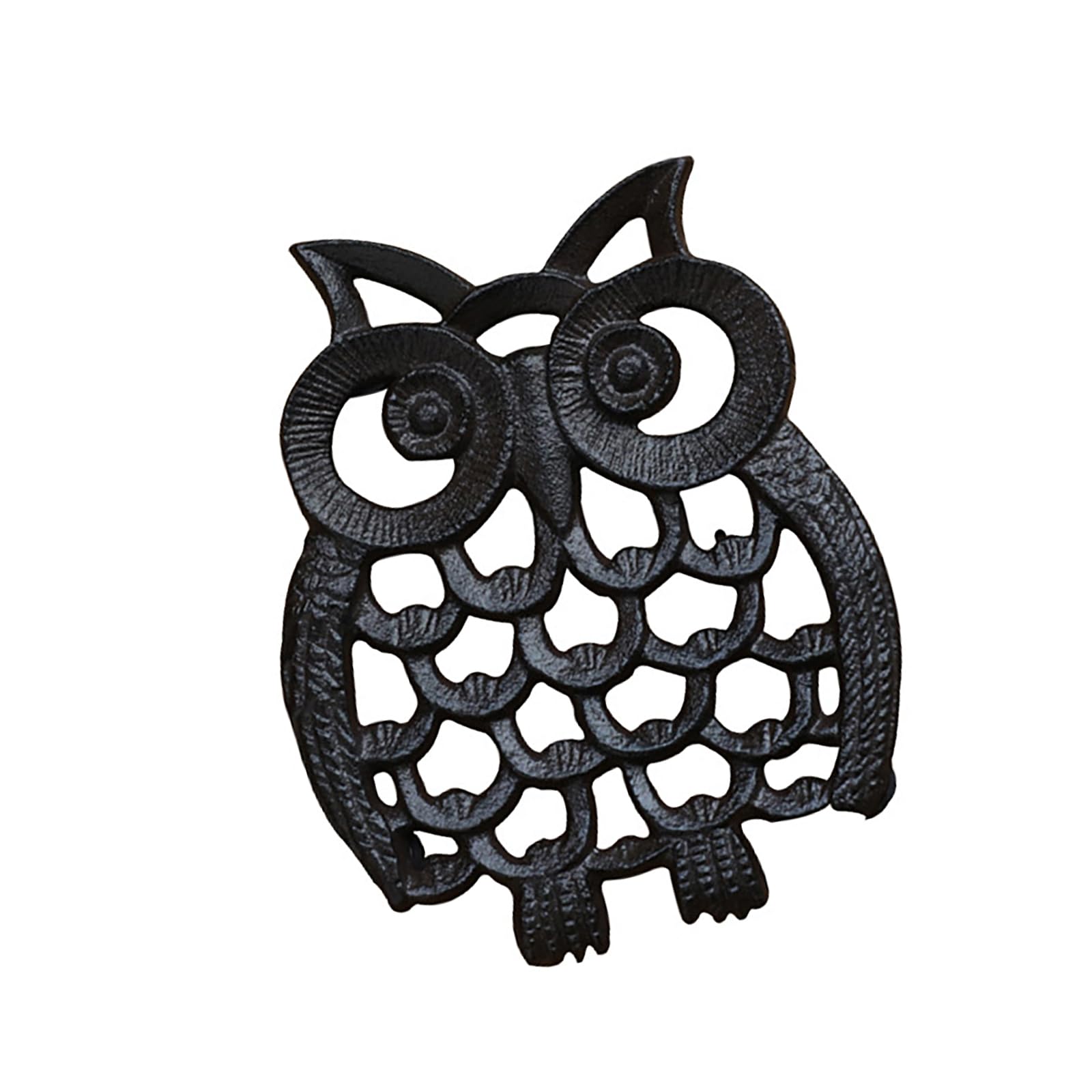 Elnwnnkc Owl Trumpet Iron Art Placemat Nonslip Trivet Decorative Place Mat Cooking Accessories Kitchen Table Decoration Nonslip Trivet
