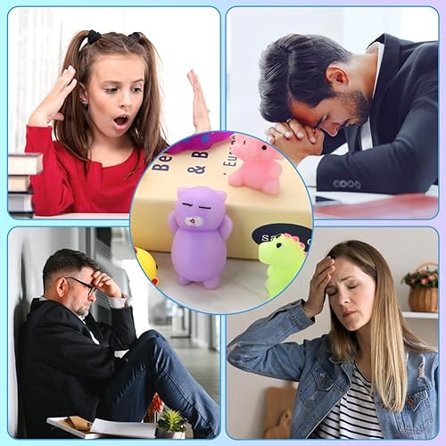 Miniatura 10 de Mochi Juguetes blandos 24 piezas de Dinasaur Squishy Animal Recuerdos de fiesta para niños premio de aula alivio del estrés regalo a granel para