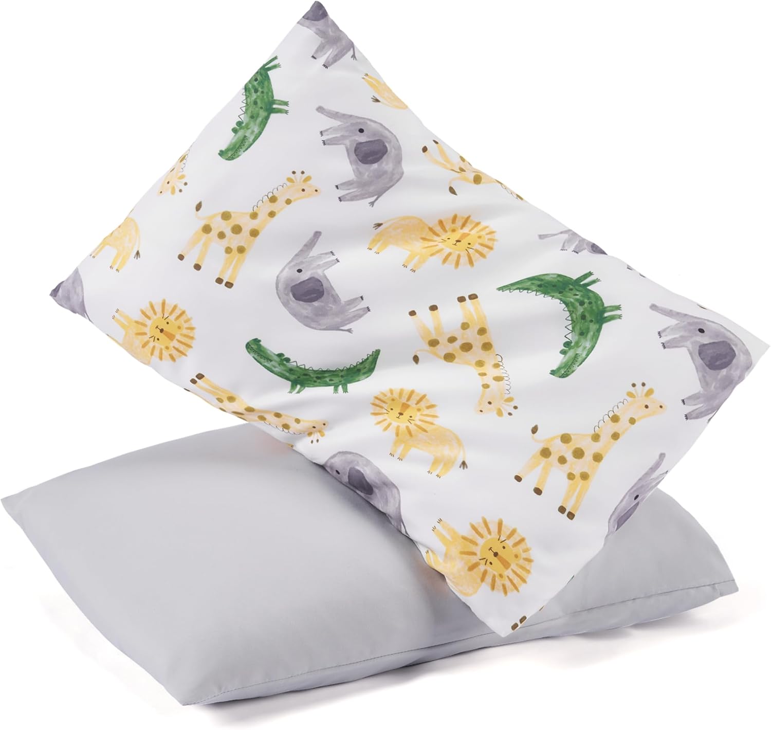 TILLYOU Fundas de almohada de viaje de 13 x 18 pulgadas para niños pequeños, paquete de 2, fundas de almohada lavables a máquina con cierre de