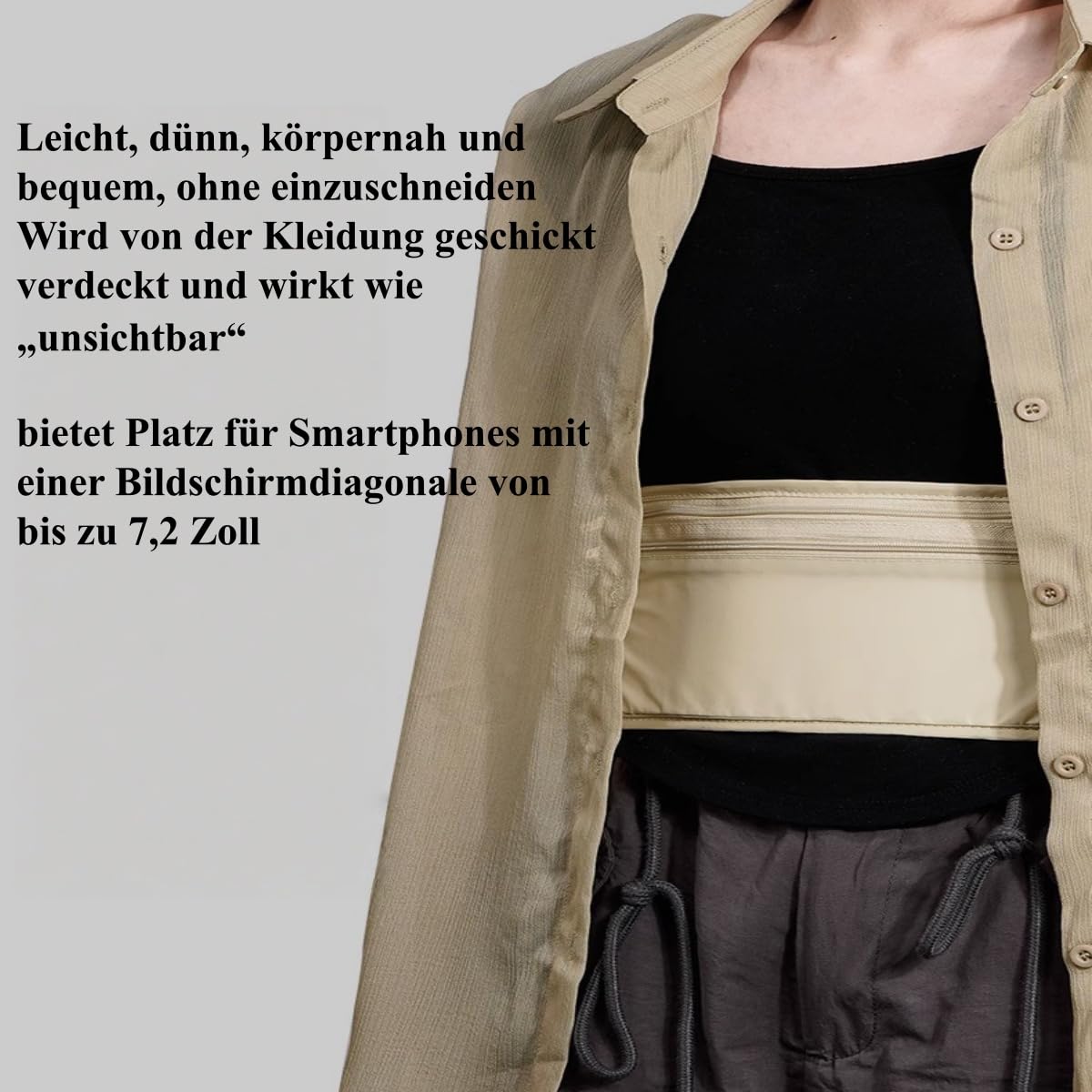 Titel: Yuziwi Geldgürtel Reisegürtel Diebstahlschutz Unsichtbare Bauchtasche Wasserdicht Nylon für Reisepass Kreditkarten Bargeld Damen Herren (6er Set Schwarz/Grau/Khaki)