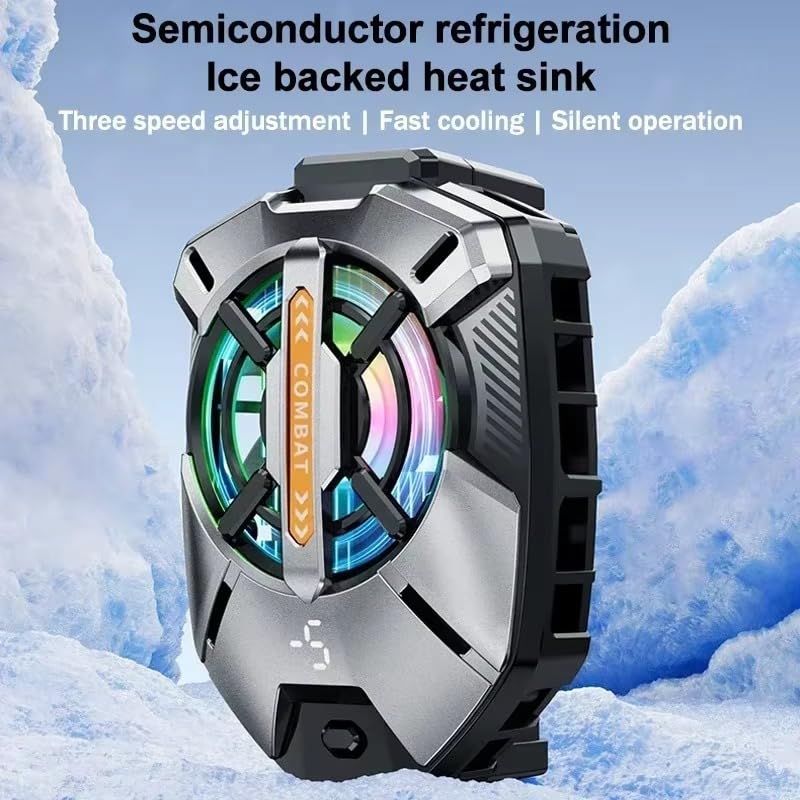 Image of BKN Fast Ultra Cooling Mobile AC Fan Magnetic Radiator | Mobile Cooler USB Powered Fan Cooling Radiator Game Cooler -3 degree for Mobile Phone Gaming, Live Streaming (FS09 fan)
