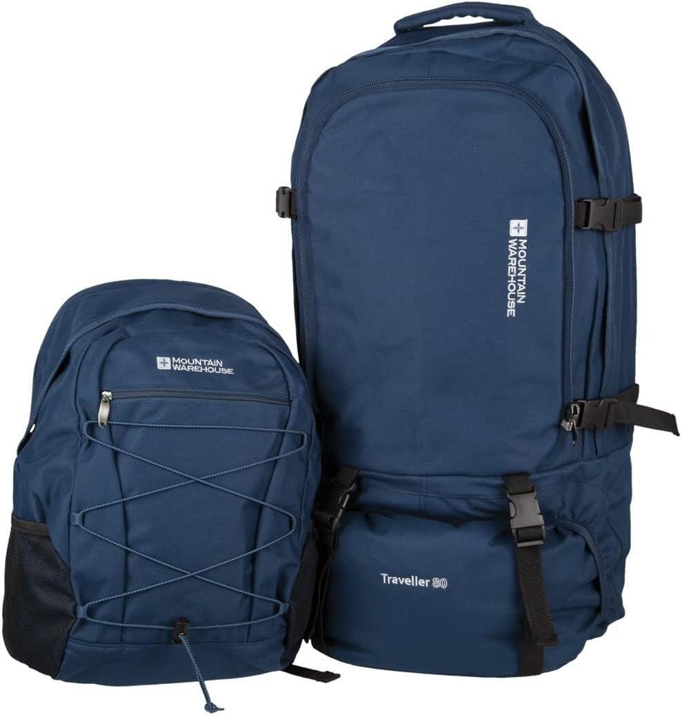 Mountain Warehouse Traveller 60 + 20L Rucksack Detachable Daypack