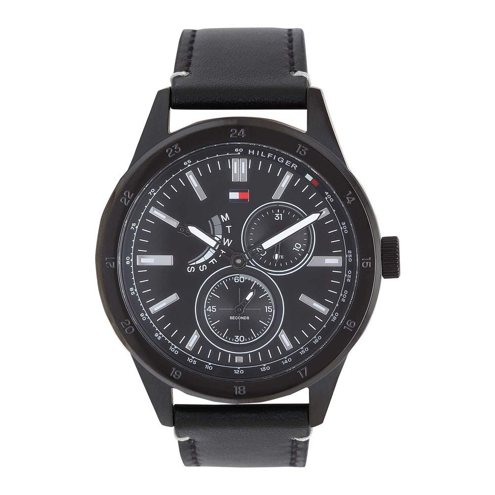 Tommy HilfigerMens Multi-Function Watch - TH1791638 (Black_Free Size)