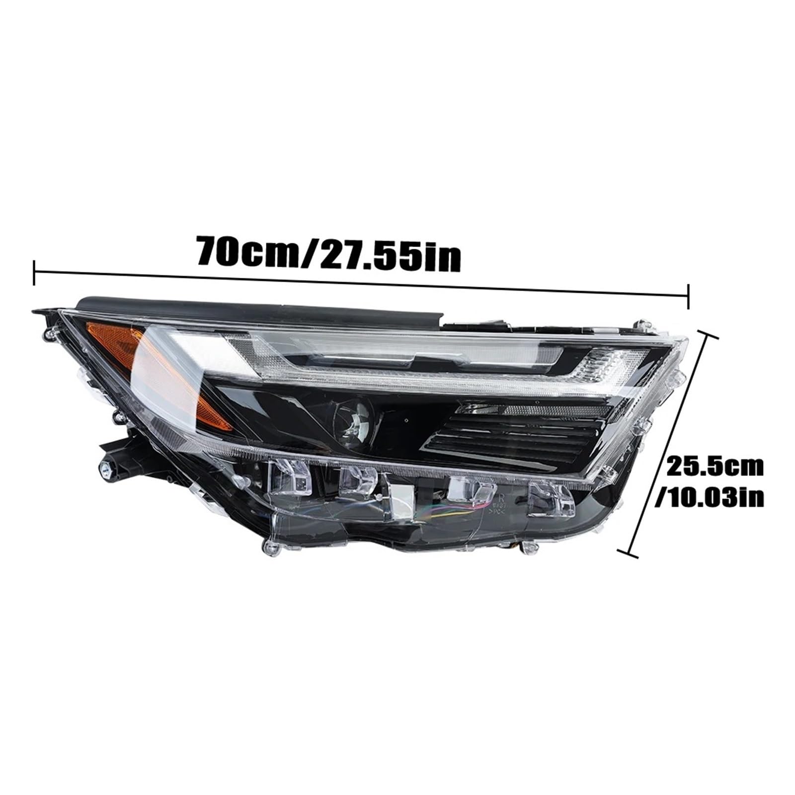 Intermitentes Automóviles Faros Delanteros LED Bidireccionales Para Toyota Para RAV4 2022 2023 Y 2024 SE Con Proyector LED Y Luces De Giro LED Luz De Cruce Y Luz Alta. Indicadores Laterales(1pcs left)