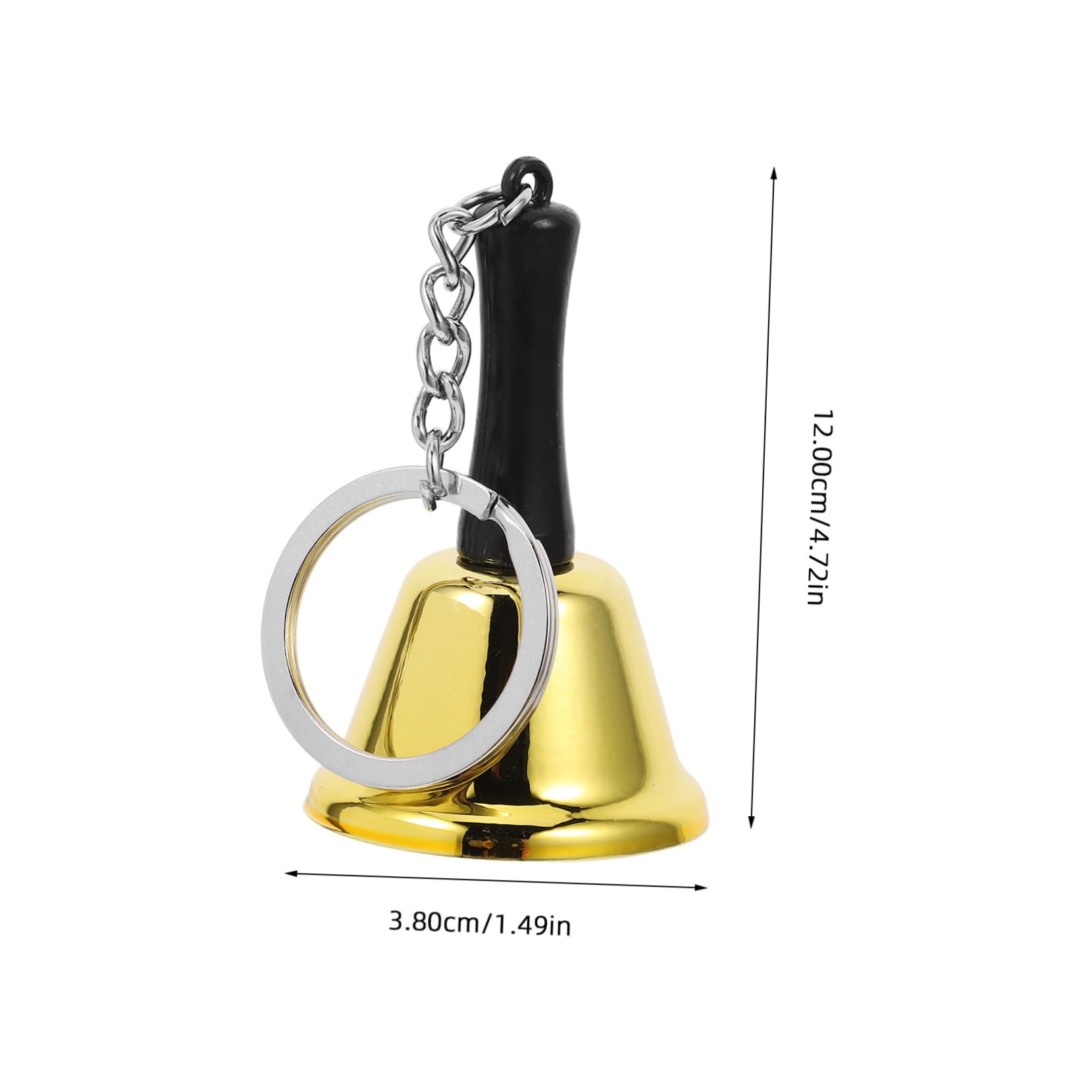 GRIRIW Wedding Bells Mini Handheld Call Bell Keychain Charming Metal Kissing Bell for Pet Training and Christmas Decor and Comfortable to Use for Parties