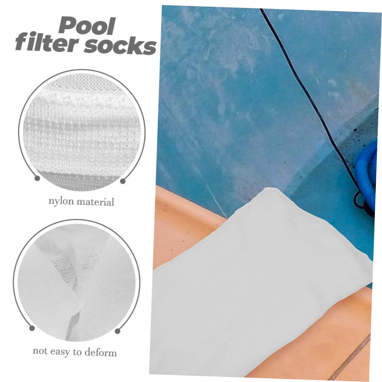 HANABASS 120piezas Calcetines De Filtración para Filtros De para Skimmer De Limpieza De Agua Protección contra Residuos y Suciedad