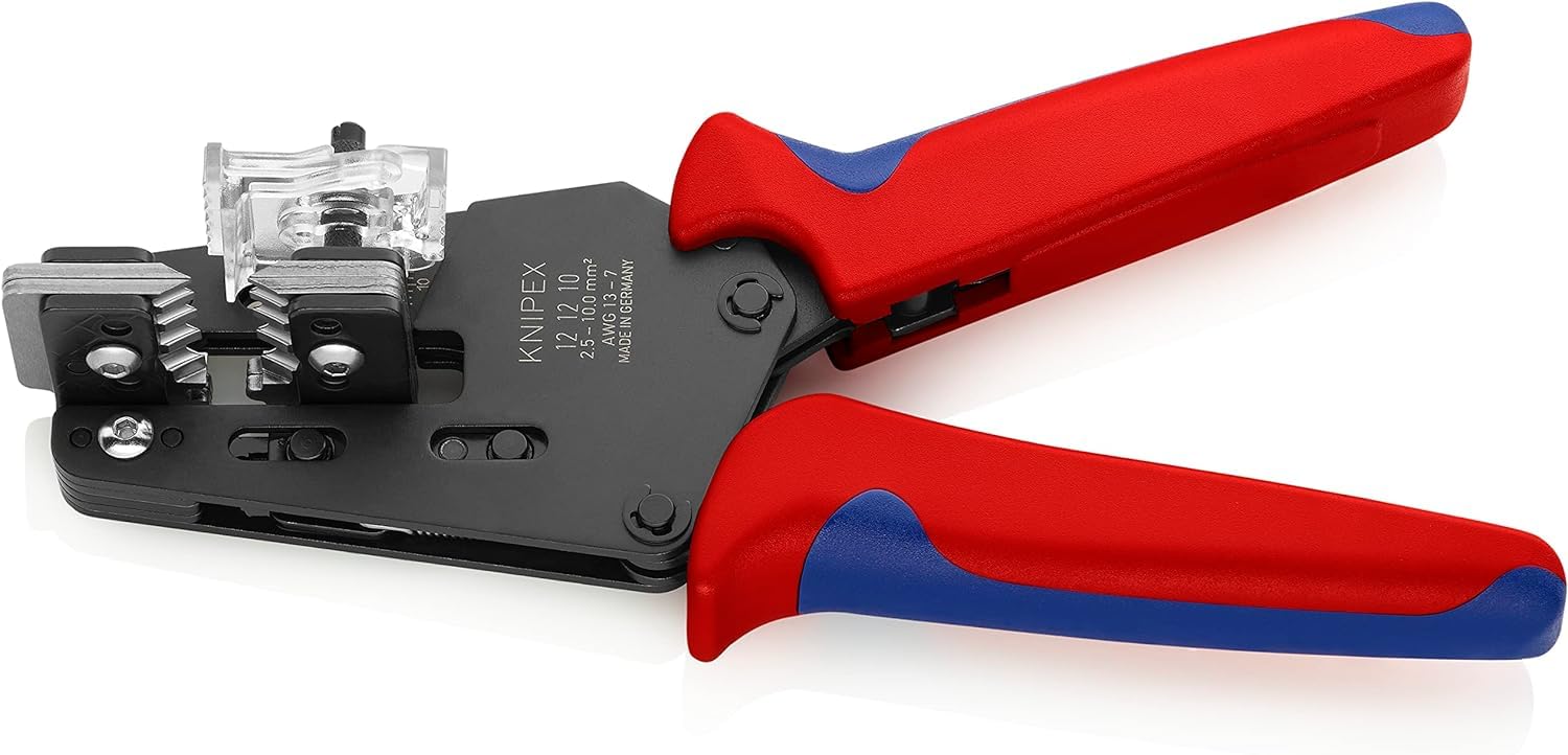 KNIPEX Precyzyjne szczypce do ściągania izolacji z ostrzami kształtowymi z osłonkami wielokomponentowymi 195 mm, 12 12 10