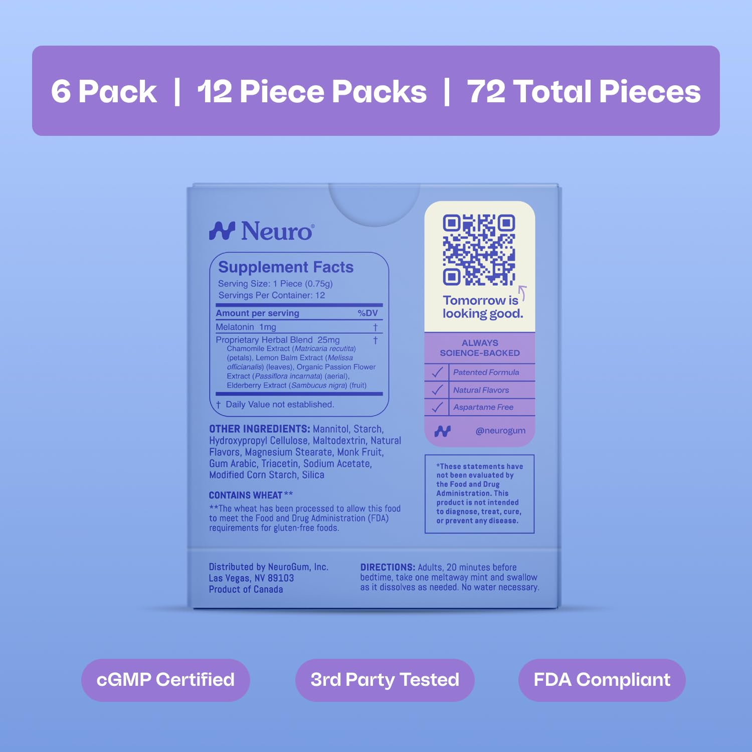 Neuro Sleep & Recharge Meltaway Mints, Mixed Berry, 72 Count — Amazon image 8