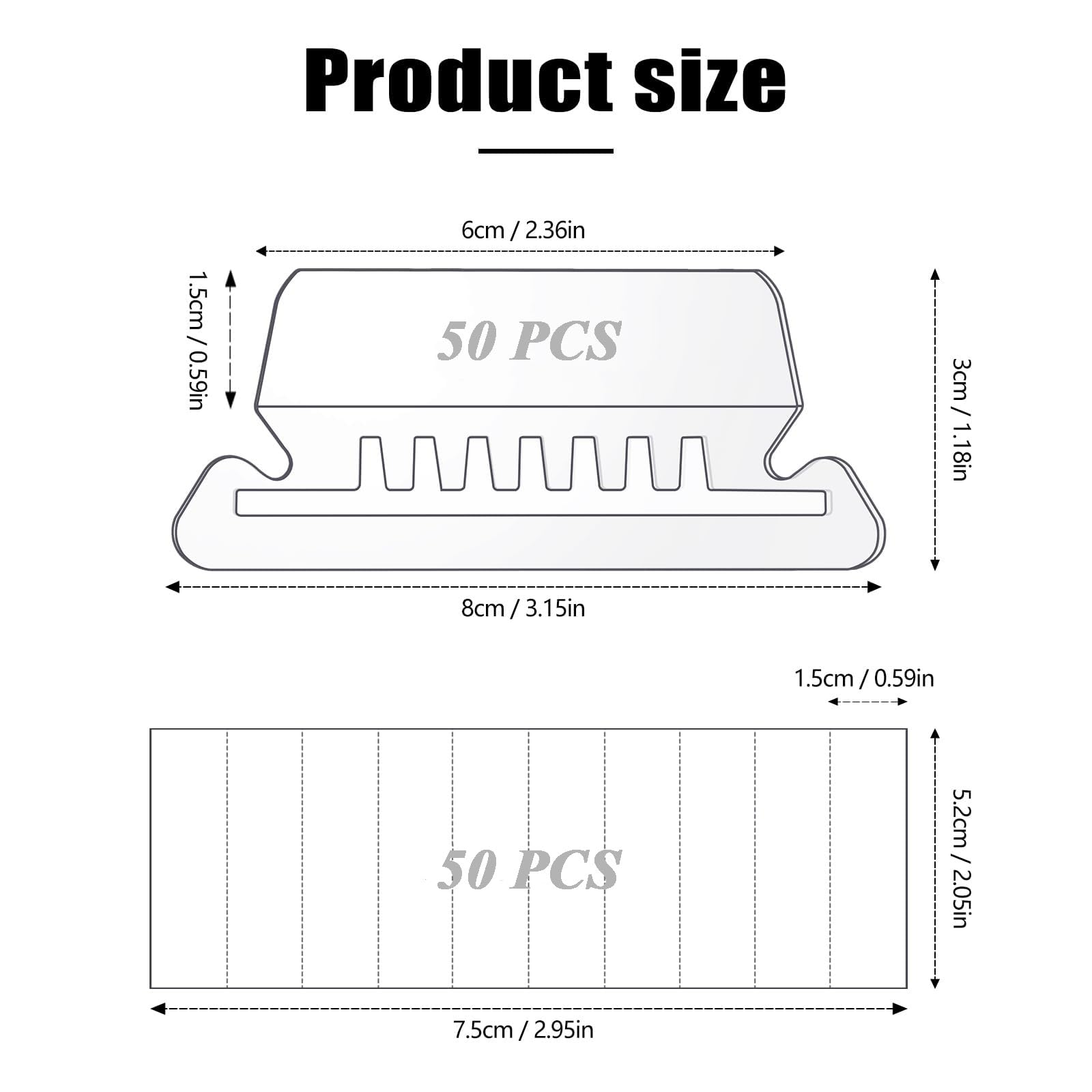 50 Pcs File Folder Tabs,Transparent File Folder Labels for Hanging Folders, Organize Office Files and Classify Document Types, Quick File Identification System