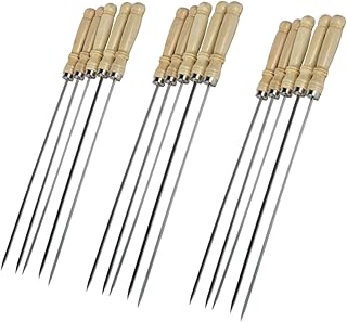 SECFOU 25 Pçs Placa De Churrasco Marshmallow Vara De Churrasco Vara De Assar Espetos De Kebab Espetos Para Grelhar Espeto De Churrasco De Aço Inoxidável Espetos De Aço Inoxidável Espeto