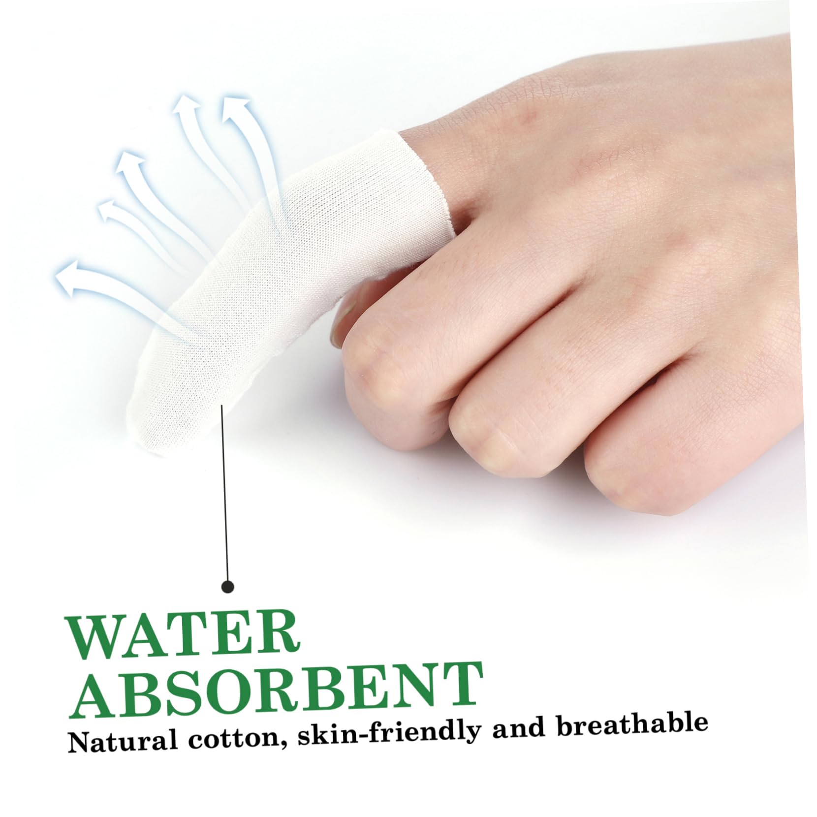 NULYLU Cotton Finger 200pcs Fingertip Bandages Non-Slip Waterproof for Work Daily Use Thumb Protectors