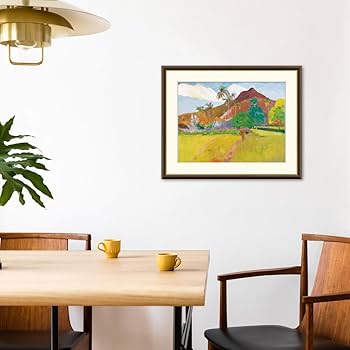Amazon｜タヒチの山 ポール・ゴーギャン 42× 52㎝ F6 J1-146 額