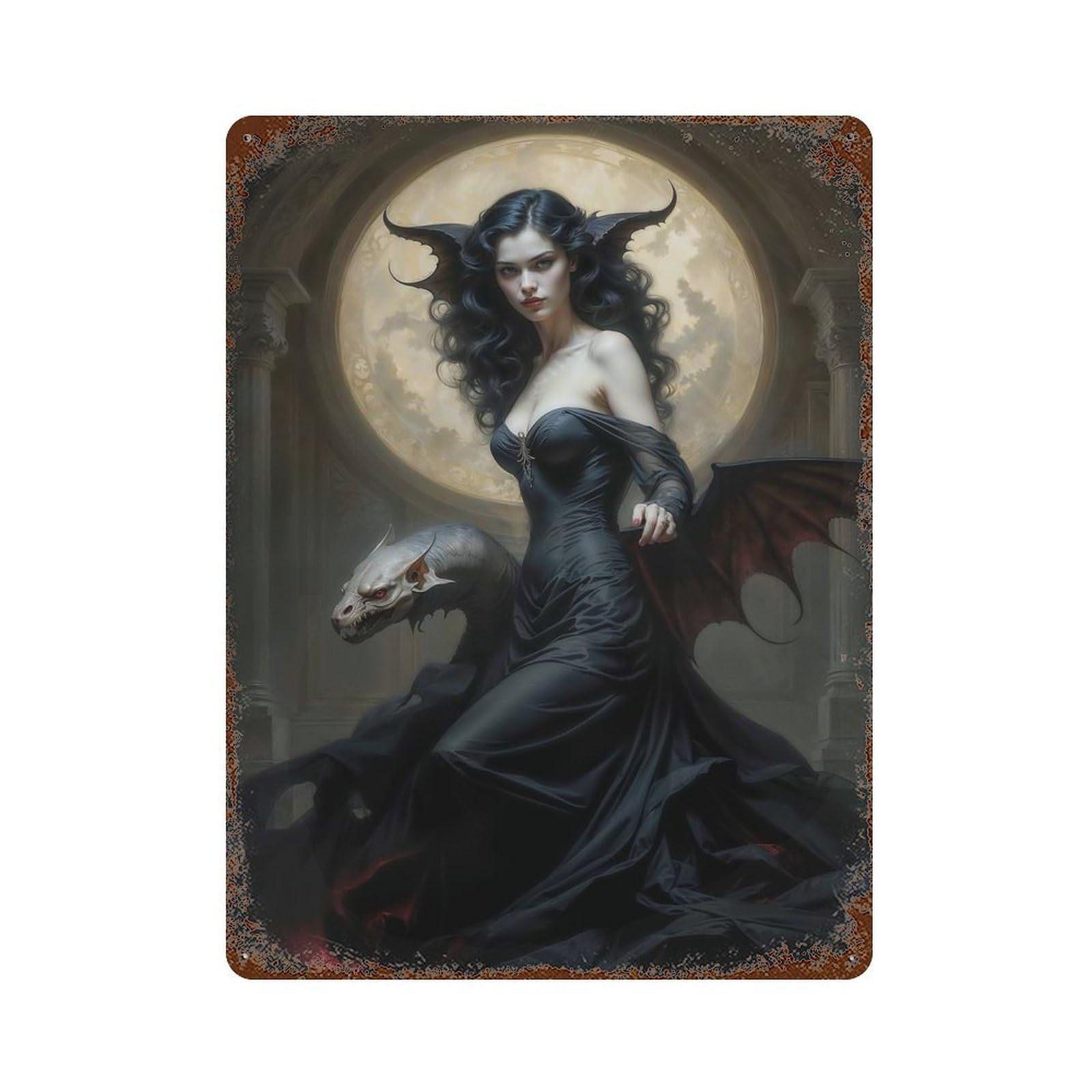 Lilith Kindom Decorative Tin Sign 15.7"x11.8", Old School Wall Decor for Garage, Pub Or Kitchen