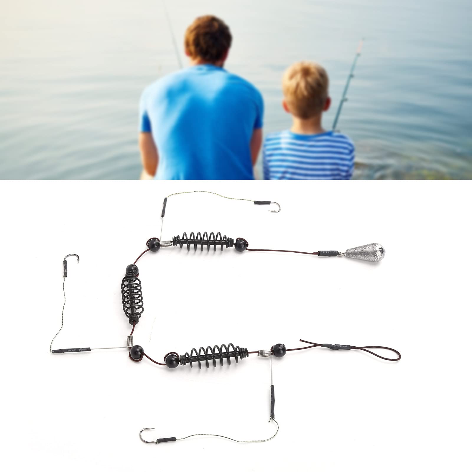 Jaula para señuelos de Pesca con 3 anzuelos, 3 unids/Set, Cesta de Trampa para Peces con señuelos Artificiales, Aparejos de Pesca para Pesca en el mar