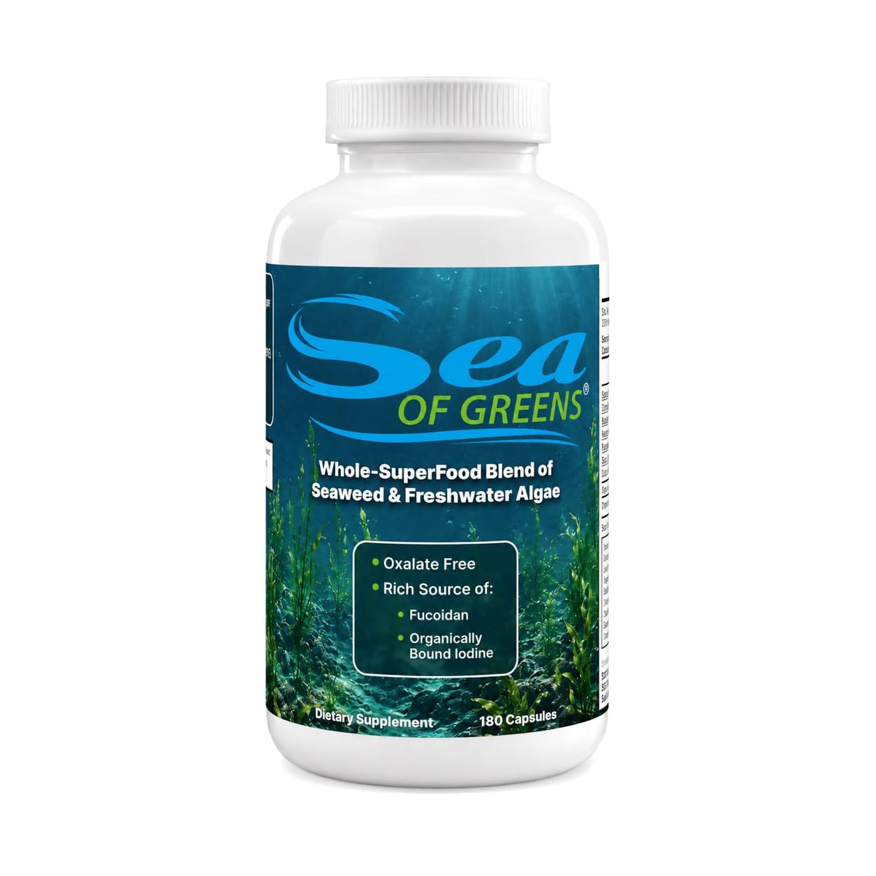 NHS Global Sea of Greens – Suplemento para a Imunidade com Algas Marinhas e Algas de Água Doce – 180 cápsulas vegetais