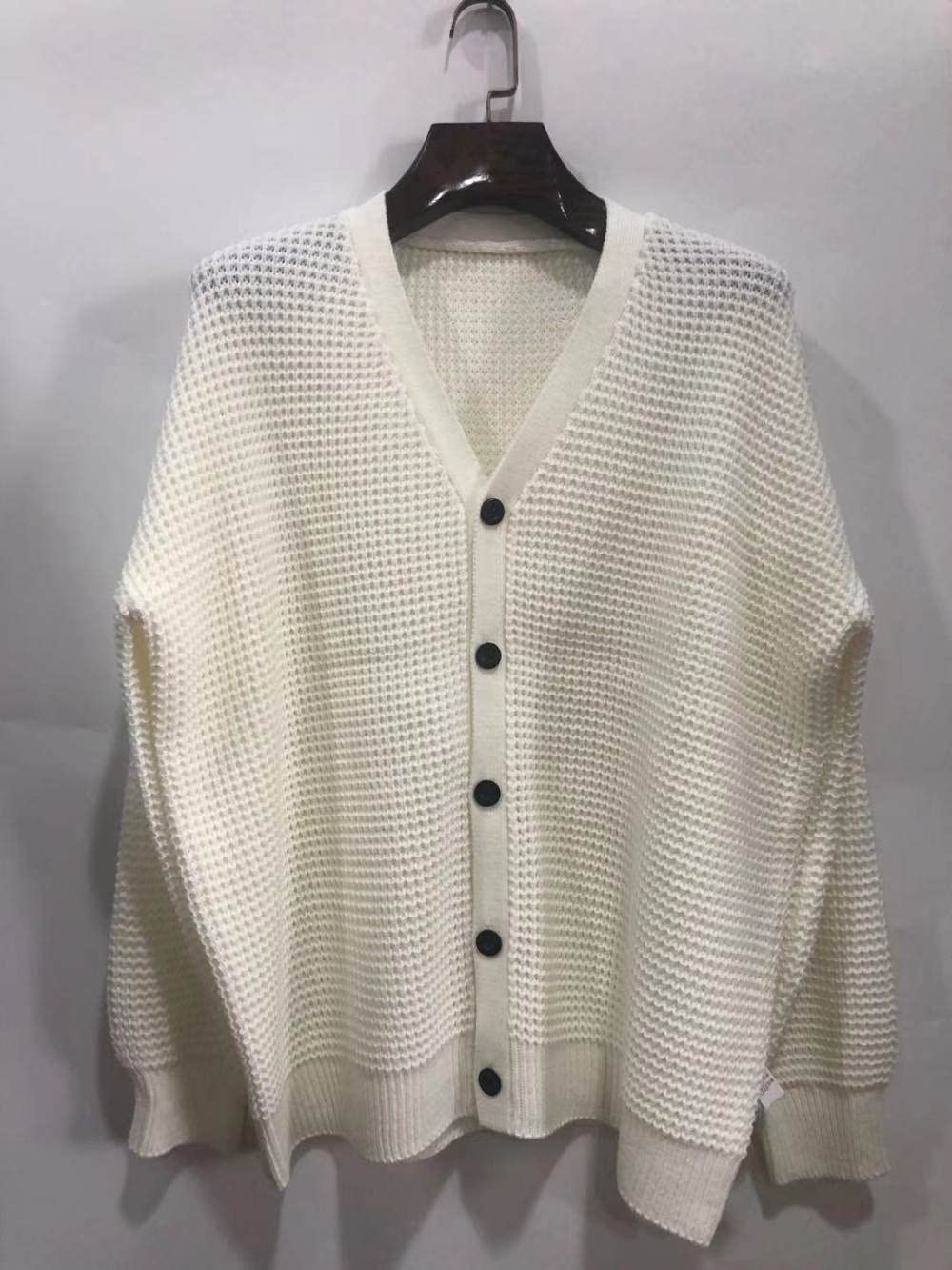 Strickjacke Damen,Damen-Strickjacke, Weiß, V-Ausschnitt, Feinhäkelarbeit, Klassischer Strickmantel, Weiche Frühlingsherbst-Warme Strickjacke, Langarm-Pullover Mit Knopfverschluss, Lässige Outing