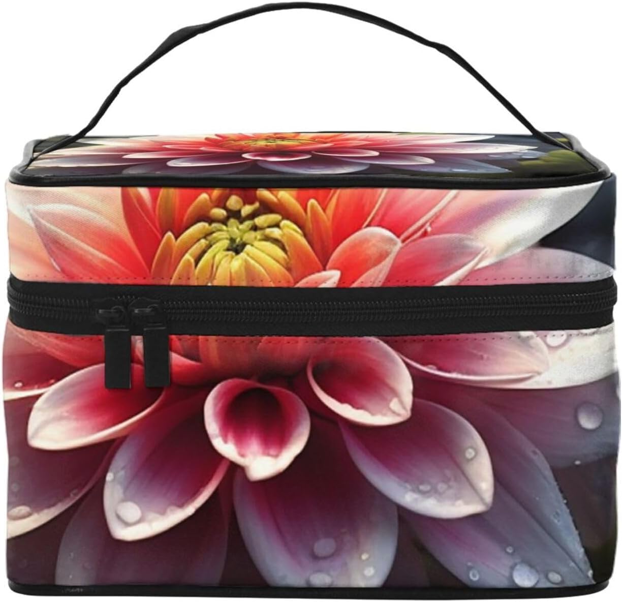 Toiletry Bag for Women Men Dopp Kit Travel Makeup Bag Make Up Organizers Cosmetic Bag Many Flowers Hanging Toiletry Bag Shaving Bag with Large Capacity for Travel