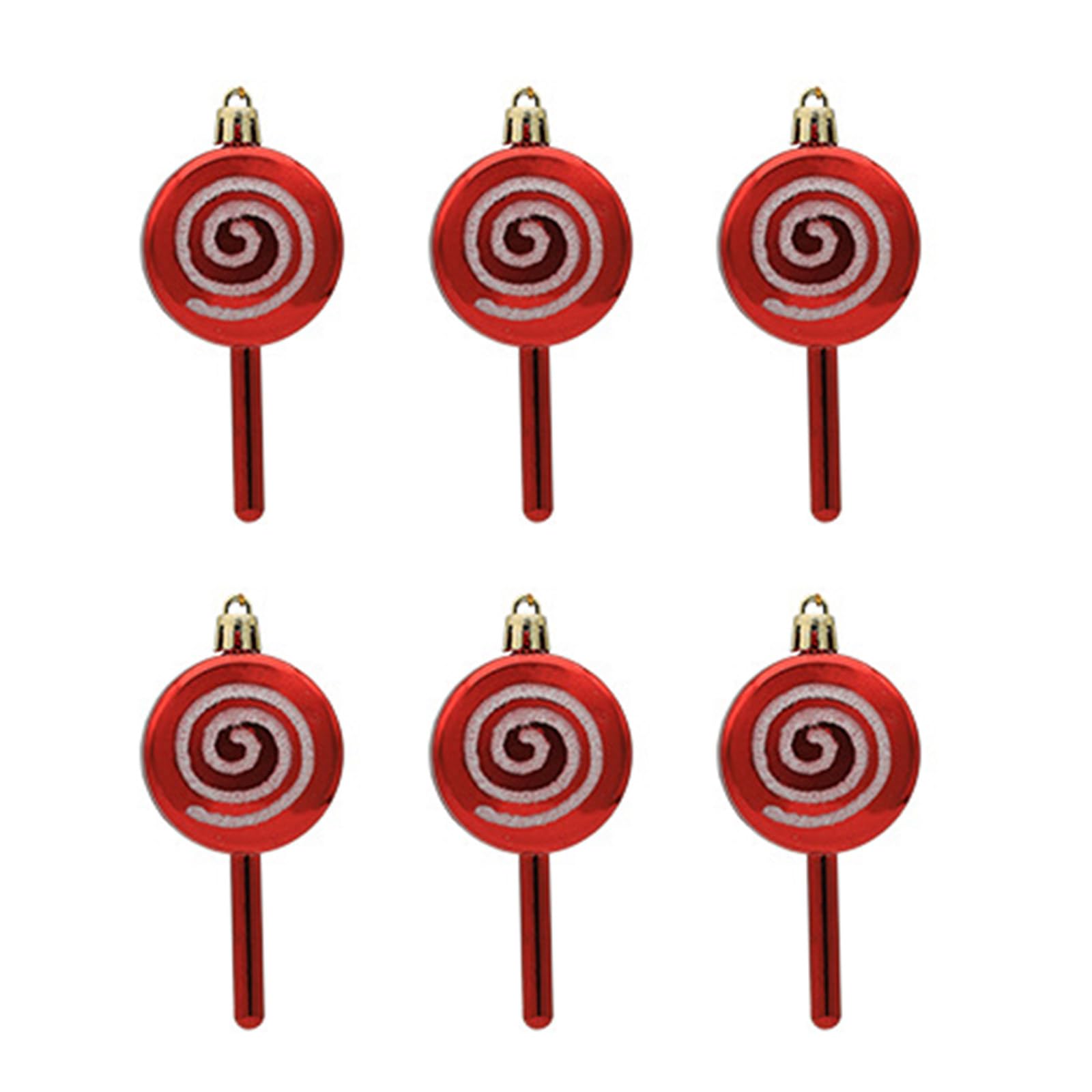 Christmas Lollipop Ornament Holiday Candy Ornaments Creative Decorations for Christmas Tree Set of 6 Easy to Use Pendants Lollipop Ornament
