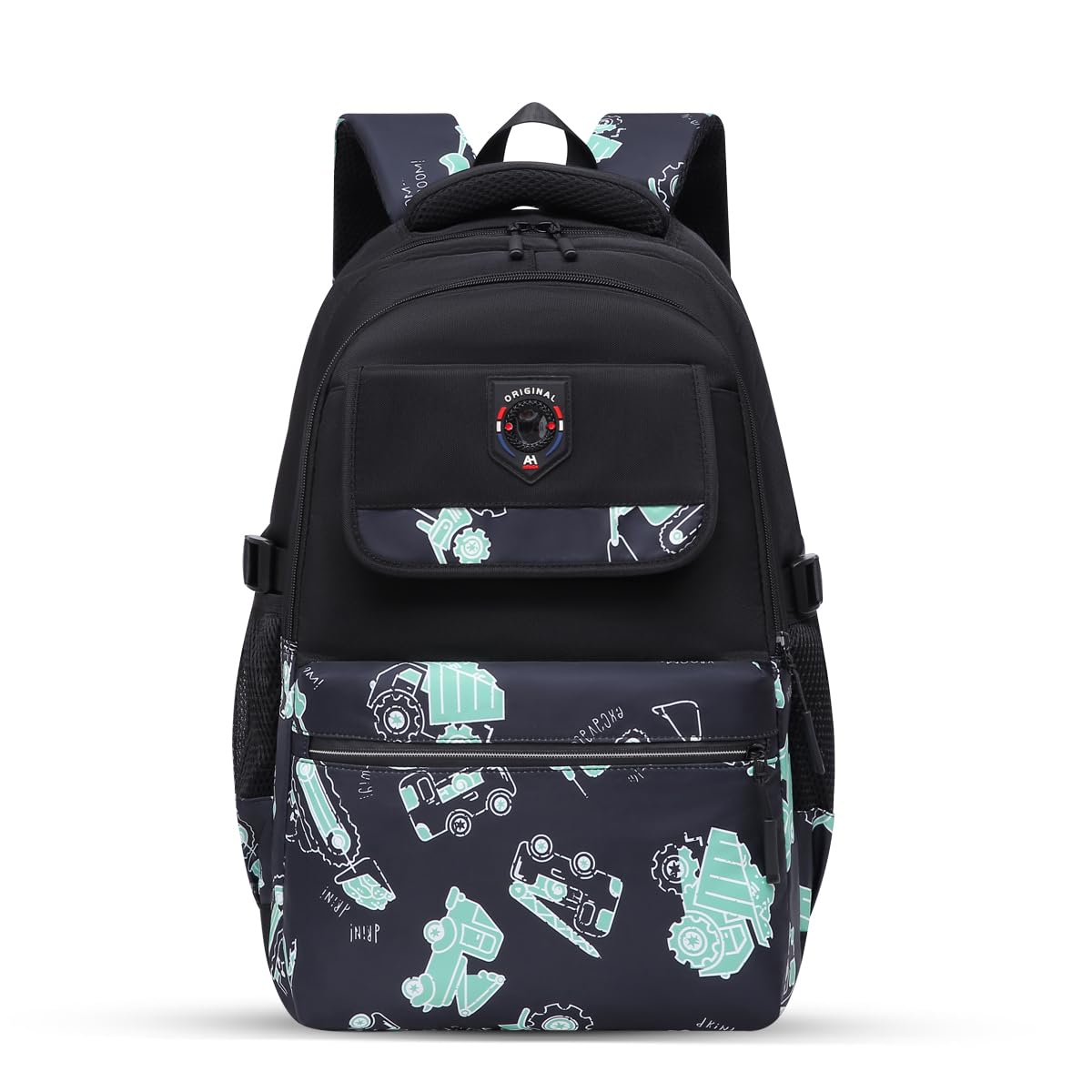 Tinytot 30 Litre, Stylish & Trendy Water Resistant Hi Storage School Collage Travel Laptop Backpack Bag for Boys, Girls, Mens & Womens, 20 Inches SB244_04 (Black Green)