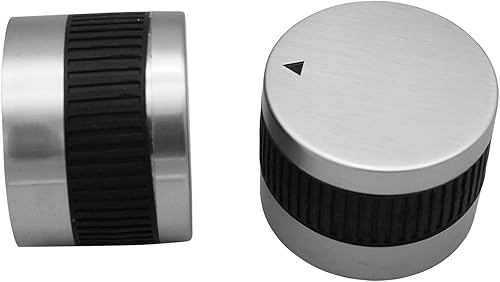 Miniatura 5 de MENSI Paquete de 2 pomos de repuesto para parrilla de gas propano OD de 1.969 in con interruptor de control de temperatura de plástico ABS cromado