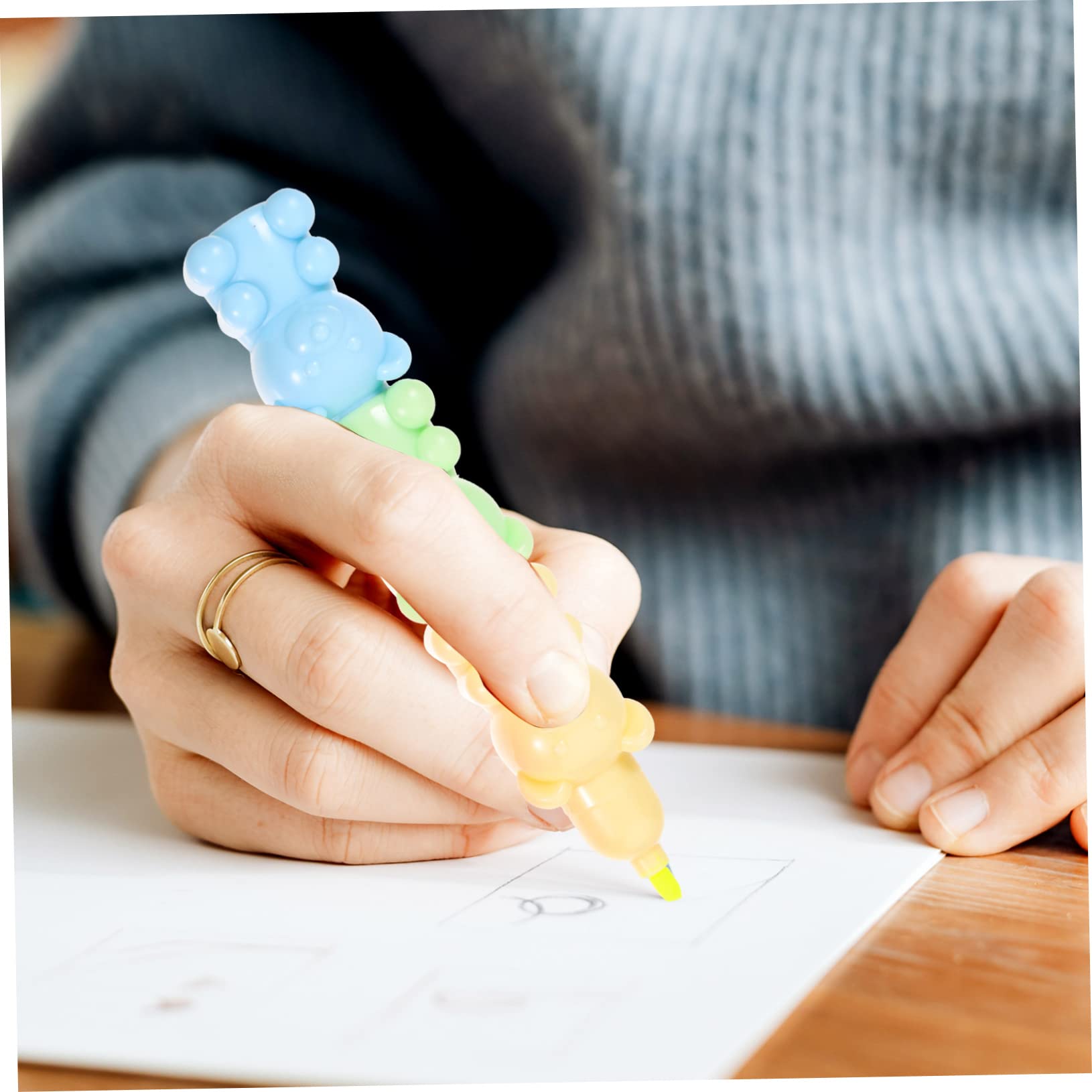 OSALADI 5 Sätze Cartoon Textmarker Herzform Bunte Fluoreszierende Marker Für Schule Und Büro Für Notizen Scrapbooking Und Kreative Projekte 25 Stück * 5