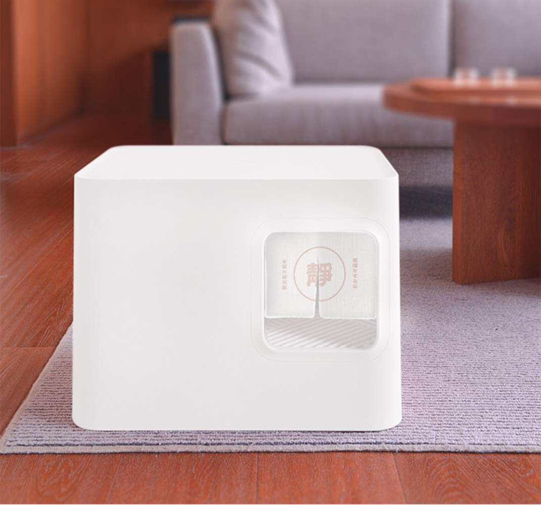 Lettiera per Gatti Autopulenti Chiusa Totalmente Cat Igienici Super Toilette per Gatti Facile da Pulire e Deodorante Anti-Spruzzi Adatto a Gatti Domestici Jumbo Large Space,Bianca