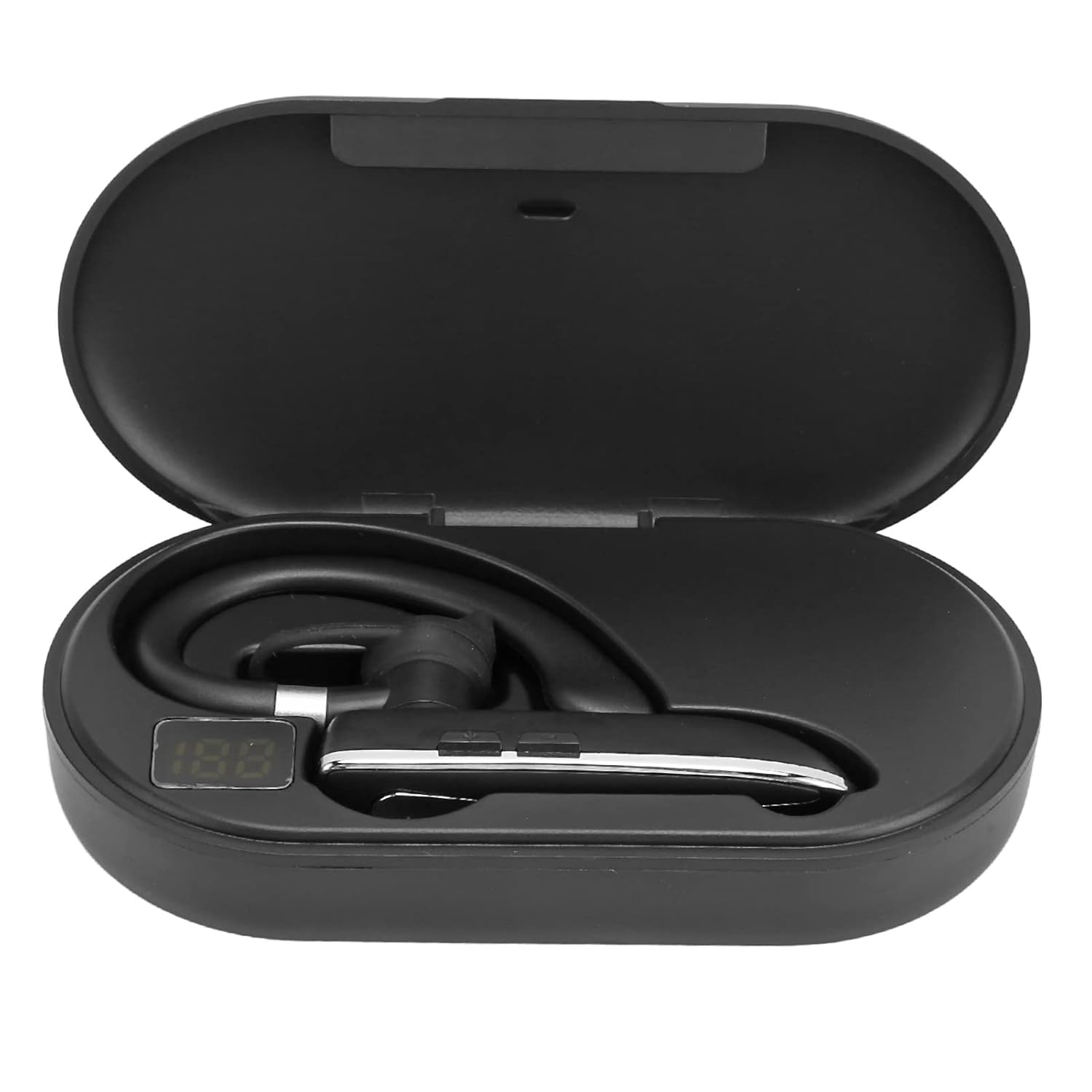 Drumstone 3+1 Years Single Ear Bluetooth Headset – Lightweight Wireless Earpiece for Calls, Noise Reduction Mic, 15H Playtime, Comfort Fit for Driving, Office & All-Day Use