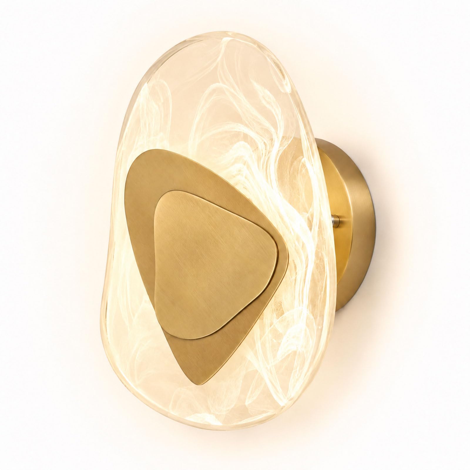 Lampada da Parete in Vetro,LED 6W,Irregolare Artistico Applique