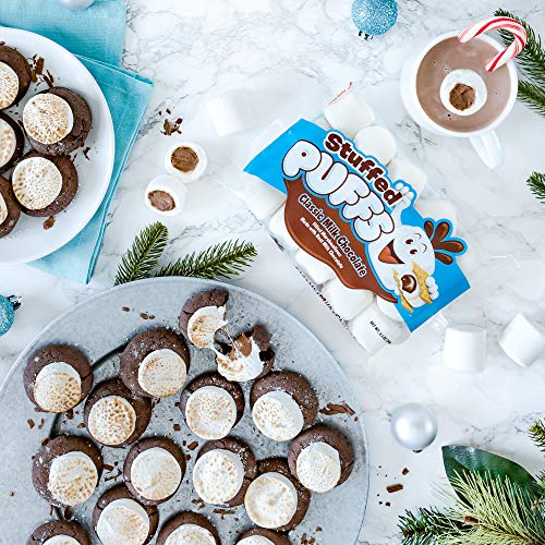 Stuffed Puffs - Variety 2 Pack, Marshmallows Made with Real Chocolate, Perfect for Hot Cocoa and Snacking, 1 bag of Original and 1 bag of Chocolate-on-Chocolate (8.6 oz each)