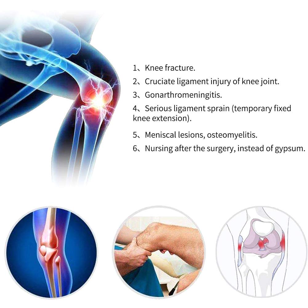 LoJax Soporte Universal De Fijación De Articulación De Rodilla, Soporte De Rodilla ROM con Bisagras, Soporte Postoperatorio para Estabilización De Recuperación, Ortesis Ajustable