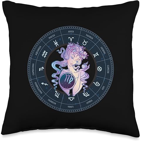 Zodiac Sign Virgo Throw Pillow