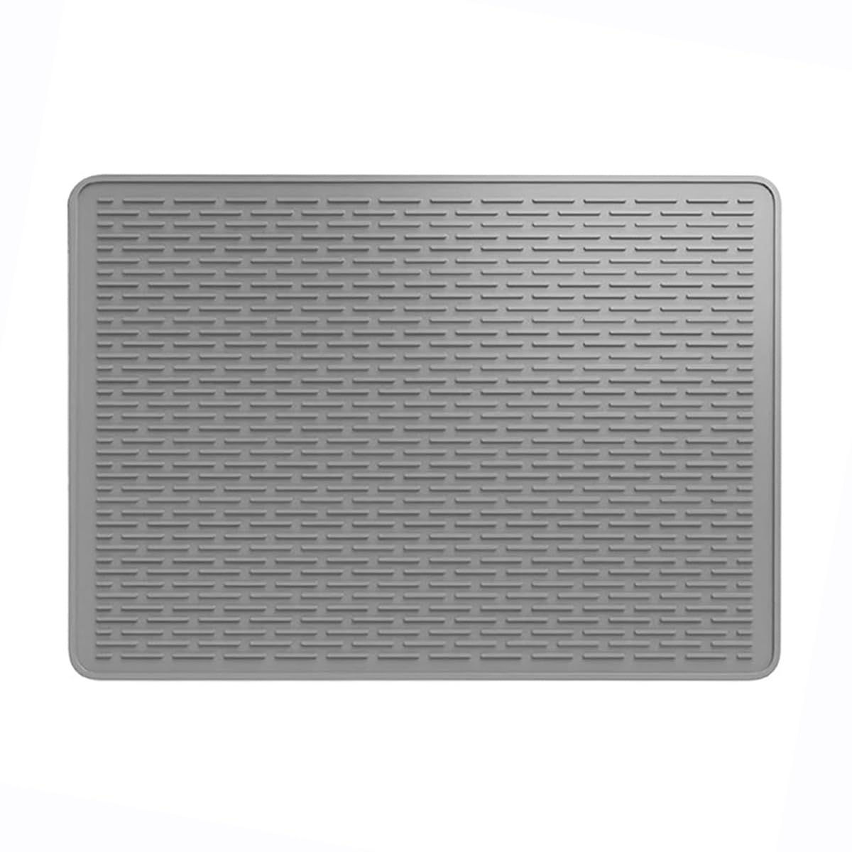 Tapis de protection à induction en silicone gris et tapis de cuisine d'évacuation grand format