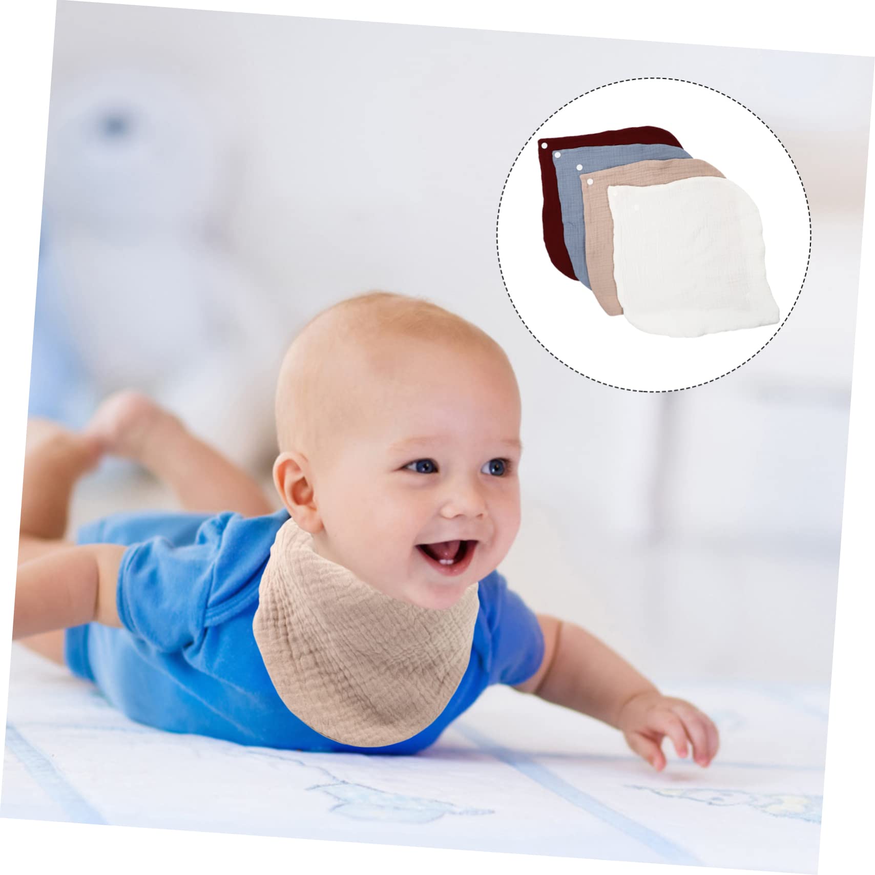 TOYANDONA 24 Pezzi Bavaglino Asciugamano Per Bambini Salviette In Cotone Organico Bavaglini Per Neonati Forniture Per L'Alimentazione Del Bambino Panni Per Ruttino Per Bambini Bavaglini