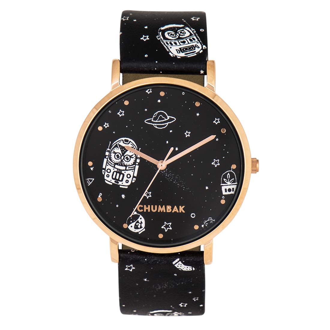 TEAL BY CHUMBAK Round Dial Analog Watch for Women|Space Owl Collection| Printed Vegan Leather Strap|Gifts for Women/Girls/Ladies |Stylish Fashion Watch for Casual/Work - Black (B07K6C6GG3) Amazon Price History, Amazon Price Tracker