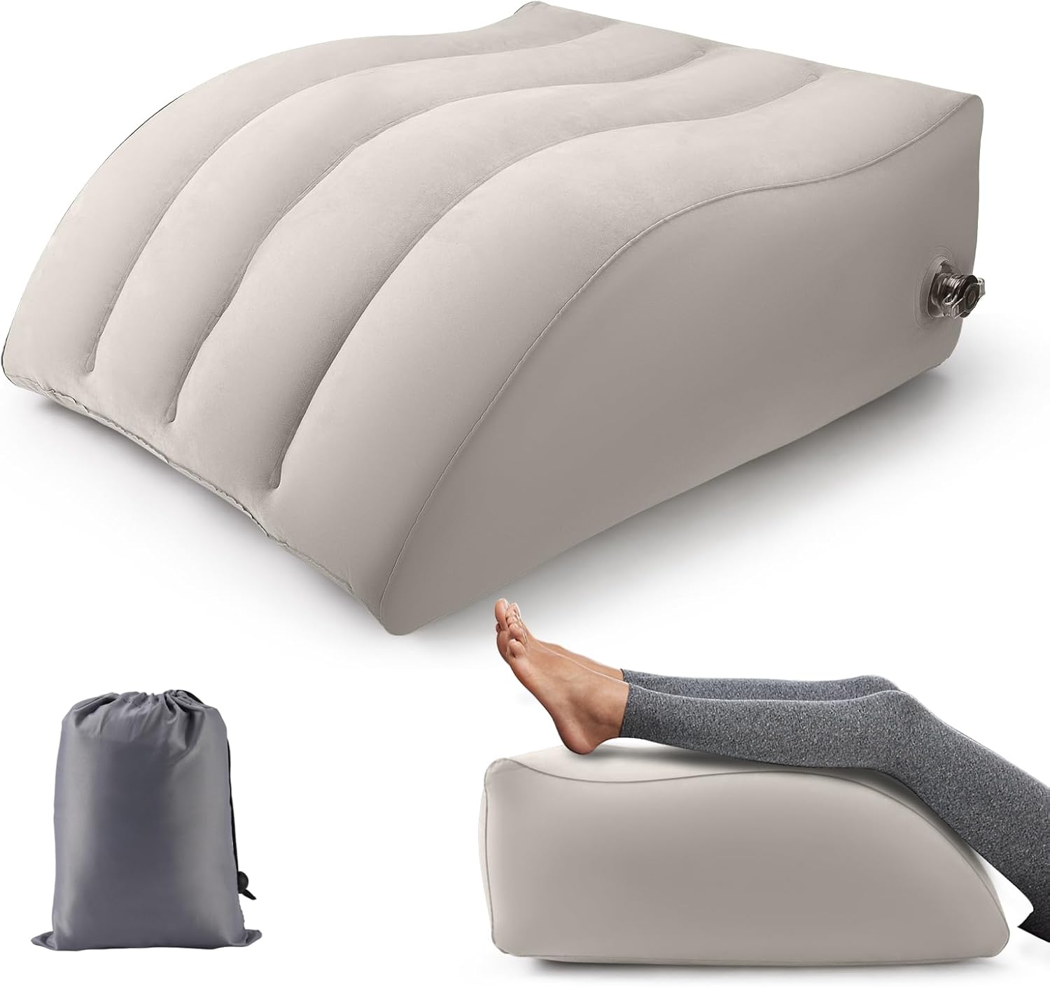 Towwoo Vein Cushion, Leg Elevation Pillow, Inflatable Memory Foam Leg