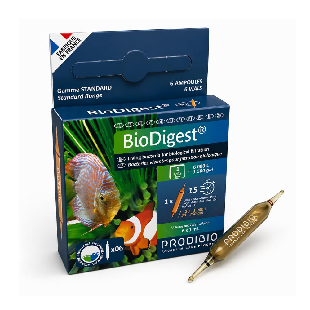 PRODIBIO Aquarium Bacteria Treatment BioDigest 6 x 1ml Ampoules