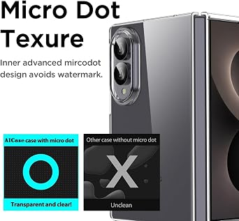 AICase for Samsung Galaxy Z Fold 8 Case Clear Wide Slim Thin Phone Cover