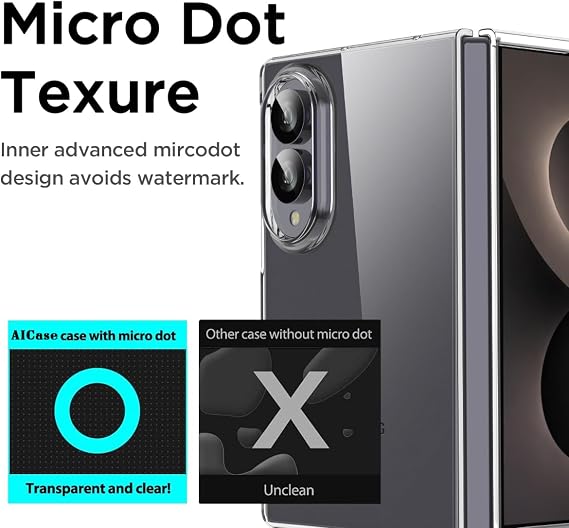 AICase for Samsung Galaxy Z Fold 8 Case Clear Wide Slim Thin Phone Cover