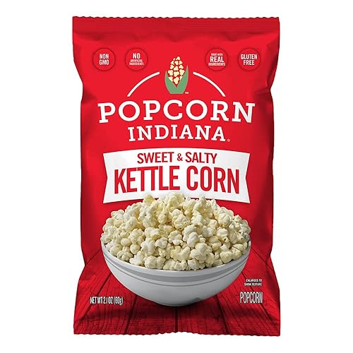 Palomitas de maíz Indiana Kettle Maíz, tamaño King, 2.1 onzas (paquete de 6)