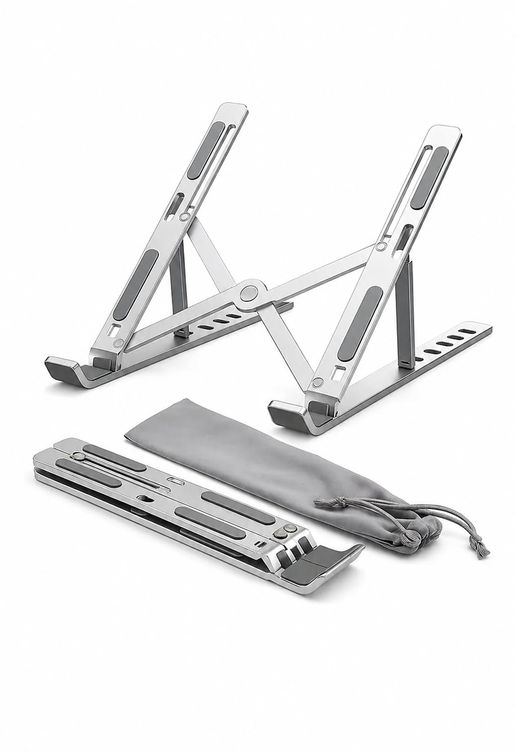Suporte Notebook Ergonômico Em Alumínio Dobrável Ajustável